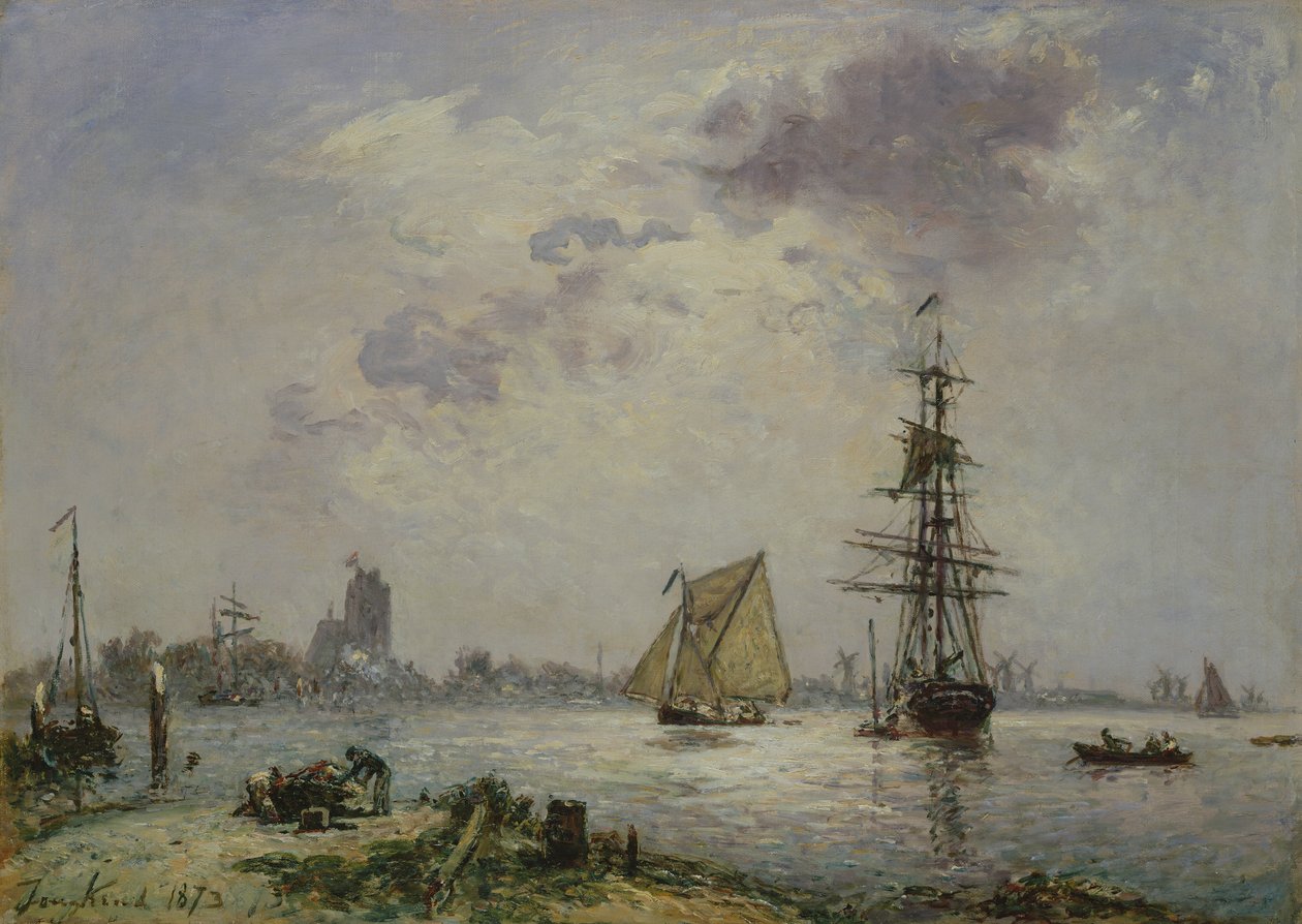 Dordrecht, 1873 av Johan Barthold Jongkind