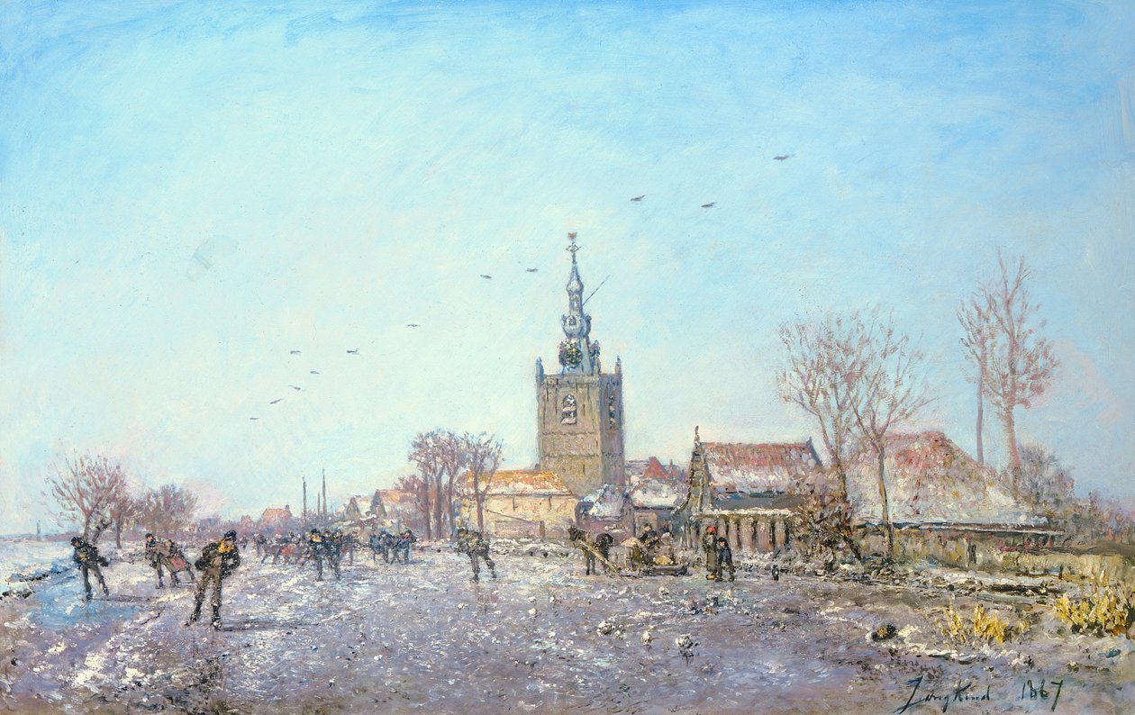 Skaterne ved Overschie, 1867 av Johan Barthold Jongkind