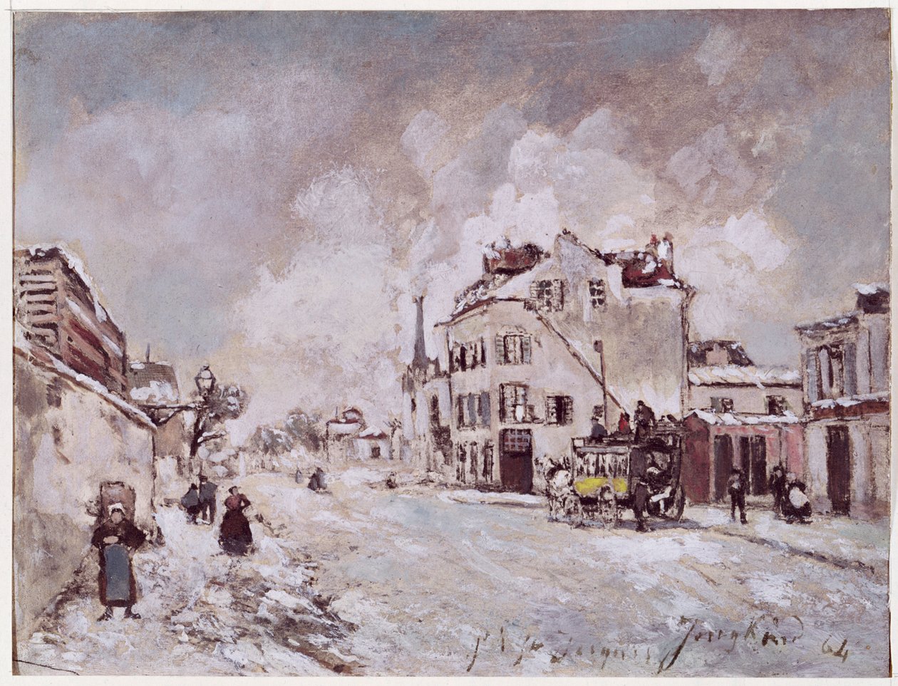 Utsikt over Faubourg Saint-Jacques av Johan Barthold Jongkind