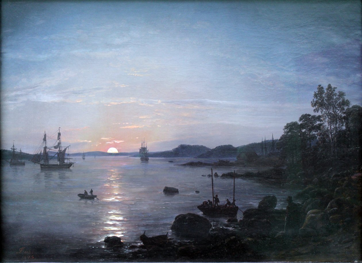 Fjord bei Holmestrand av Johan Christian Dahl