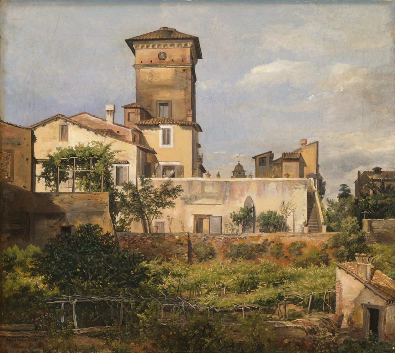 Scene fra Villa Malta av Johan Christian Dahl