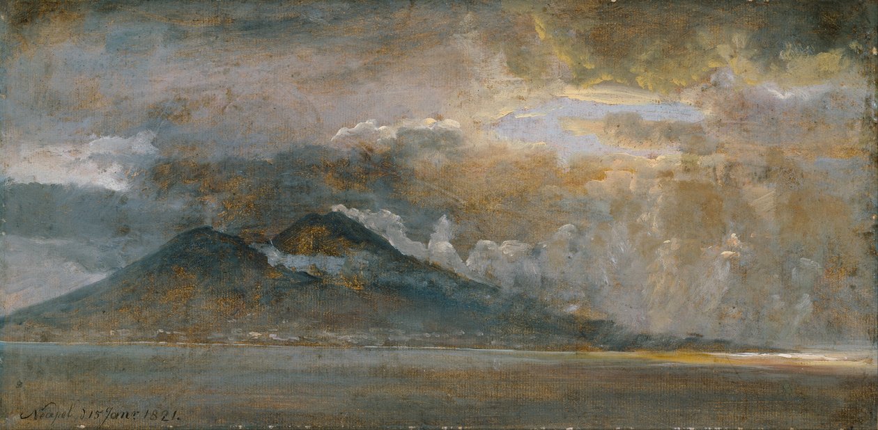 Napolibukten med Vesuv av Johan Christian Dahl