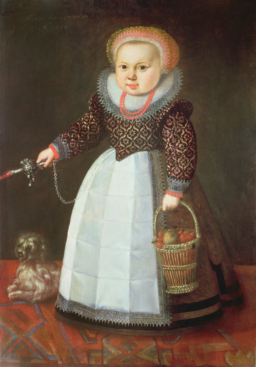 Ungt barn med en hund av Johan Cornelisz van Loenen