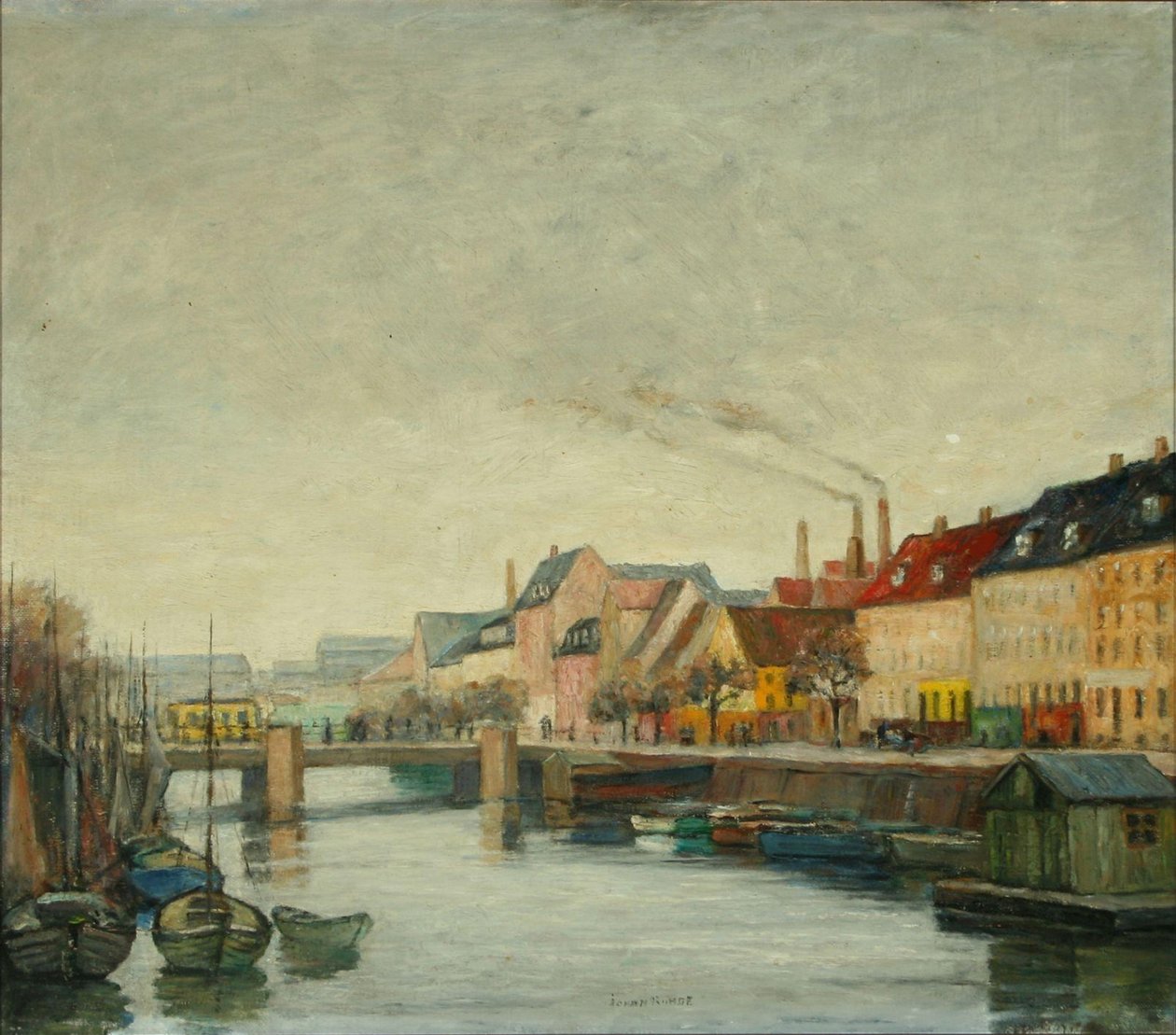 Kanal kulisser fra København English: Channel scenery from Copenhagen av Johan Rohde