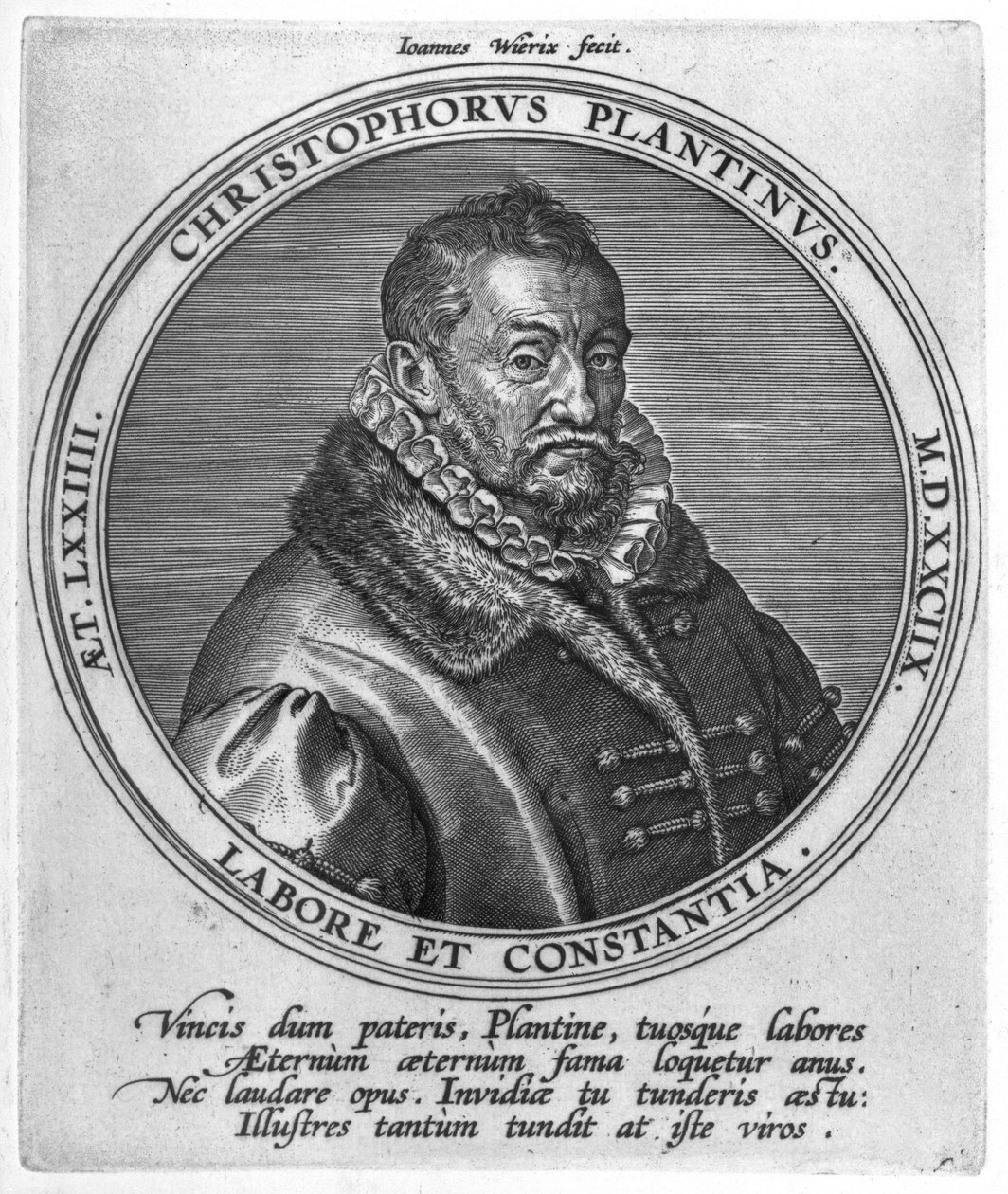 Christophe Plantin (ca. 1520-89) av Johan Wierix