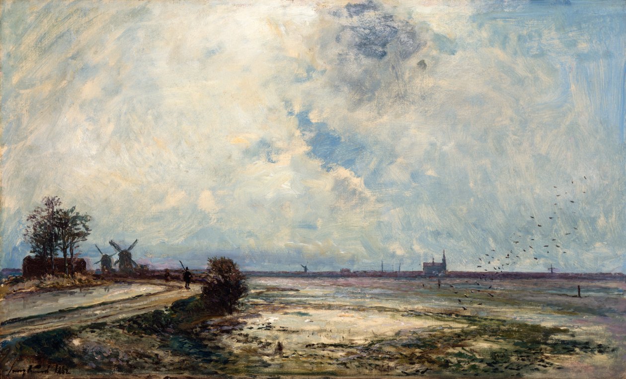Nederlandsk landskap, 1862 av Johan Barthold Jongkind