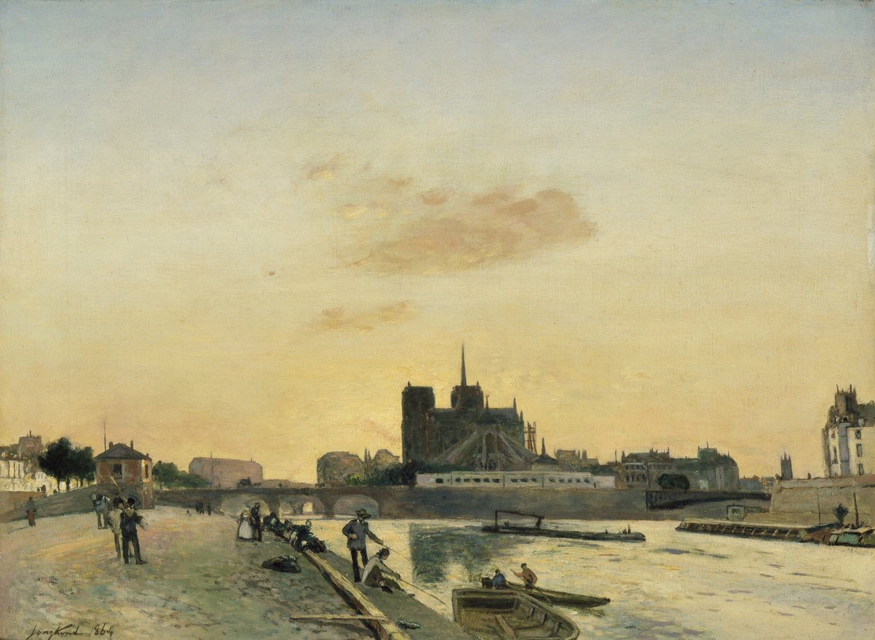 Utsikt over Notre Dame, Paris, 1864 av Johan Barthold Jongkind