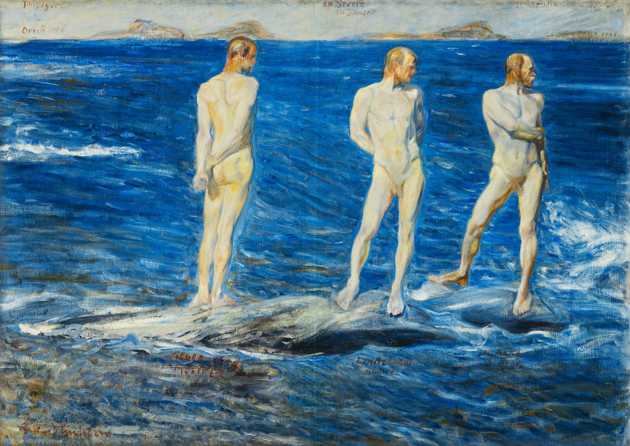 Salt, vind og hav, 1906, 1909 av Johan Axel Gustav Acke