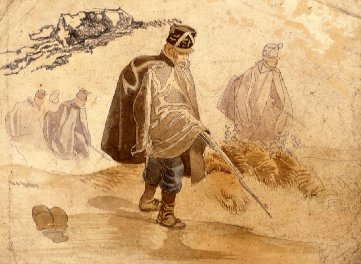 Infanteri innhyllet og på kampoperasjoner 1848-49 av Johan Baptiste Heinefetter