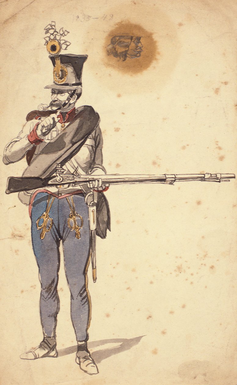 Privat soldat fra det ungarske infanteriet, 1835-1849 av Johan Baptiste Heinefetter