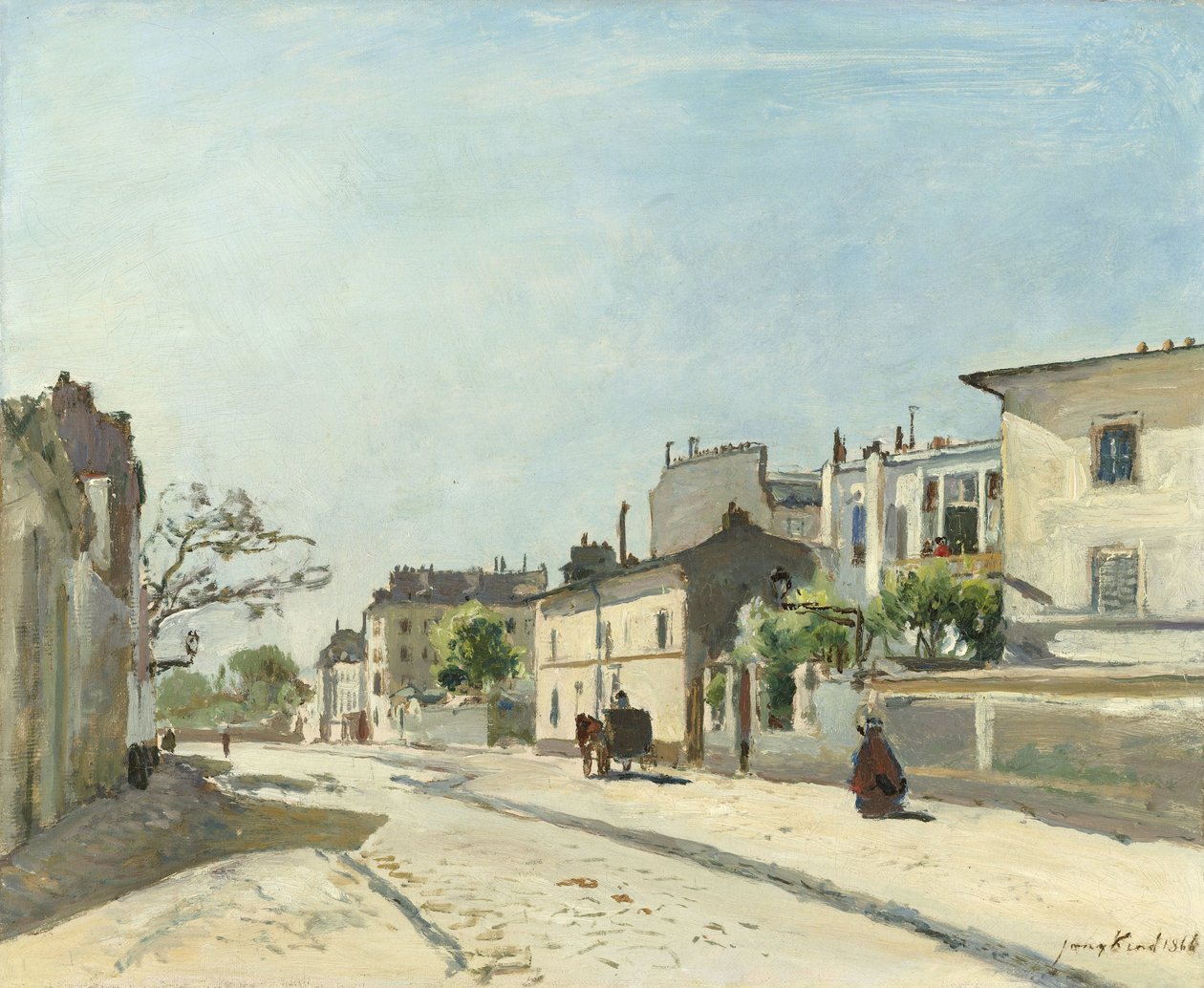Rue Notre Dame, Paris Rue Notre-Dame, Paris av Johan Barthold Jongkind (signed by artist)