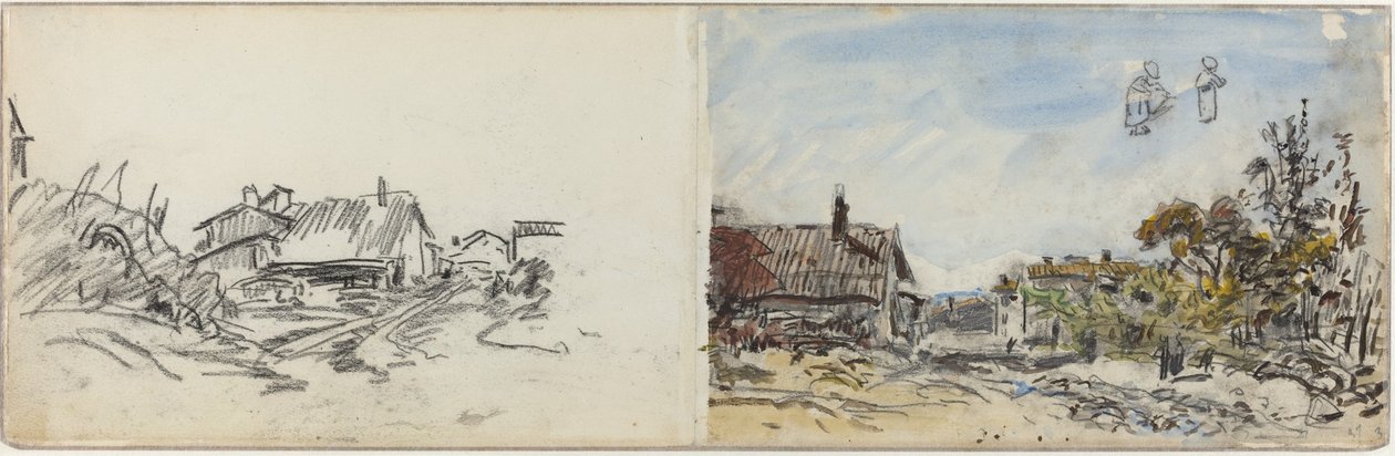 En landsby nær Brezins av Johan Barthold Jongkind