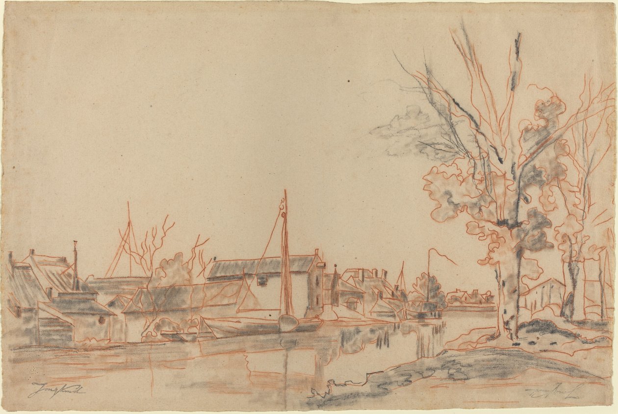 Bords de Canal, slutten av 1800-tallet. av Johan Barthold Jongkind