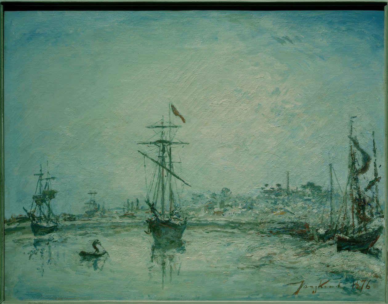 Honfleur havn av Johan Barthold Jongkind