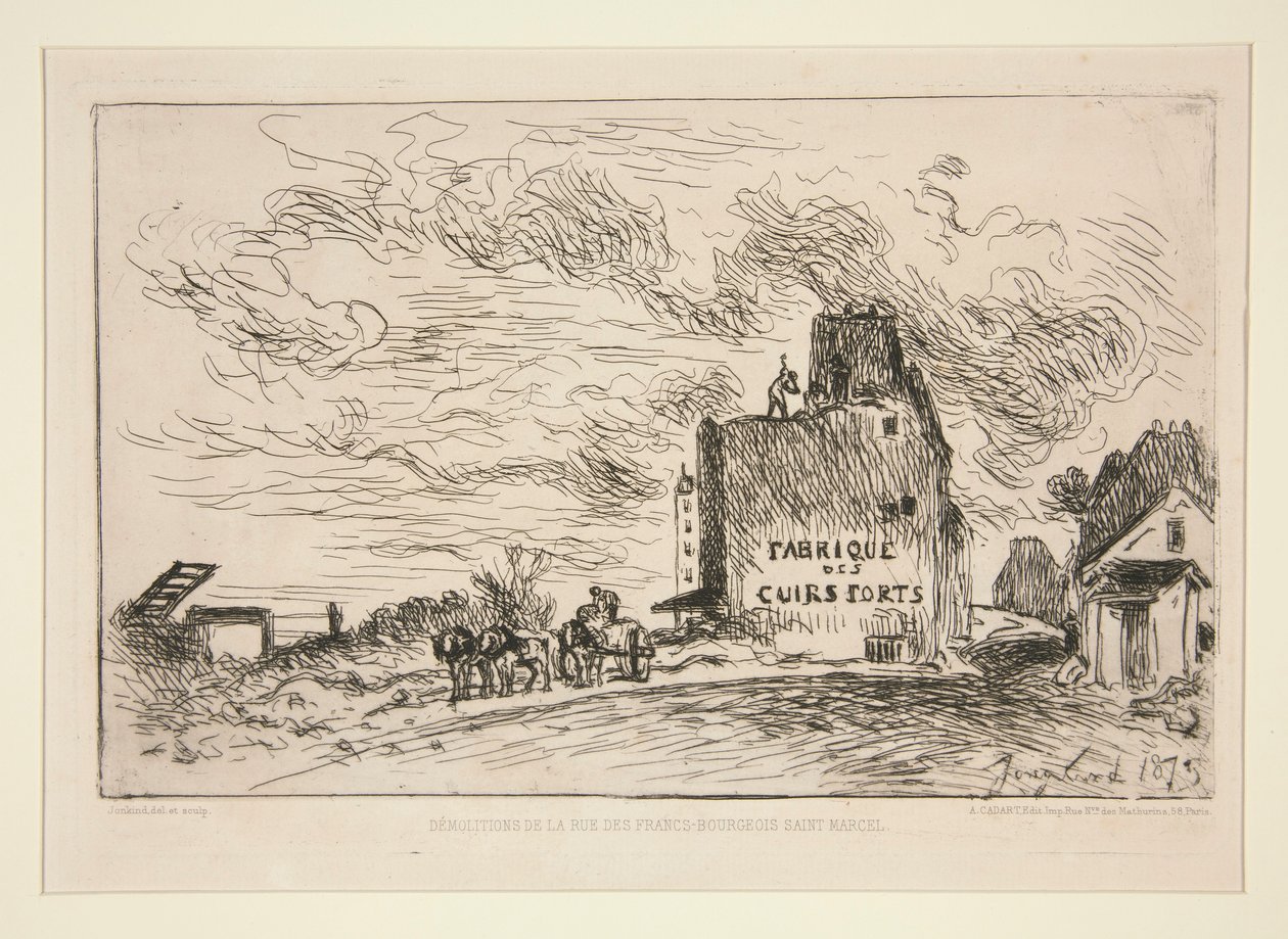 D?molitions de la Rue des Francs-Bourgeois Saint-Marcel (Demolition at the Rue des Francs-Bourgeois Saint-Marcel)   1336256   no       norwegian Successfully Translated  Original: The Drinking Pool man in cart with oxen at pool, 1895. Translat: The Drinkin av Johan Barthold Jongkind