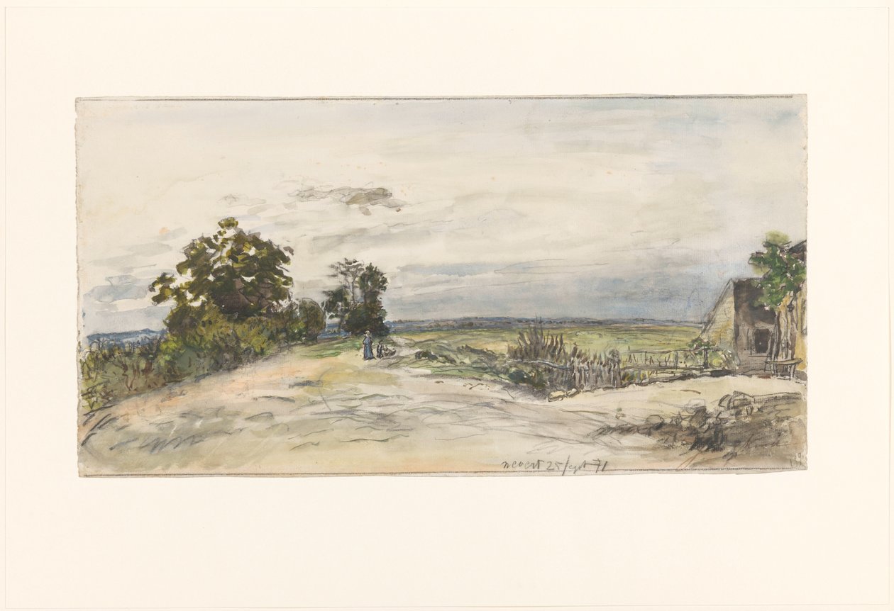 Landskap ved Nevers av Johan Barthold Jongkind