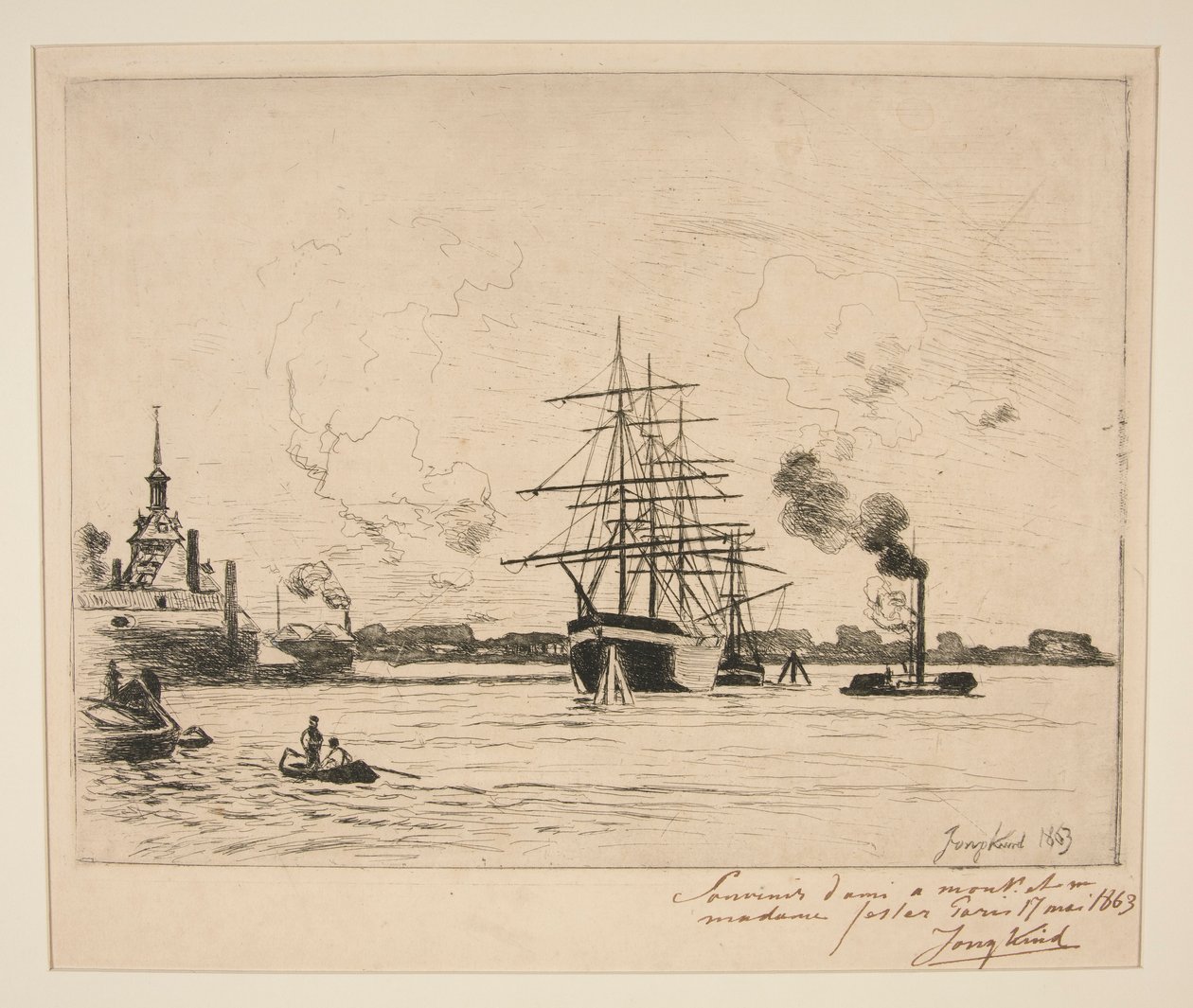 Den gamle havnen i Rotterdam av Johan Barthold Jongkind