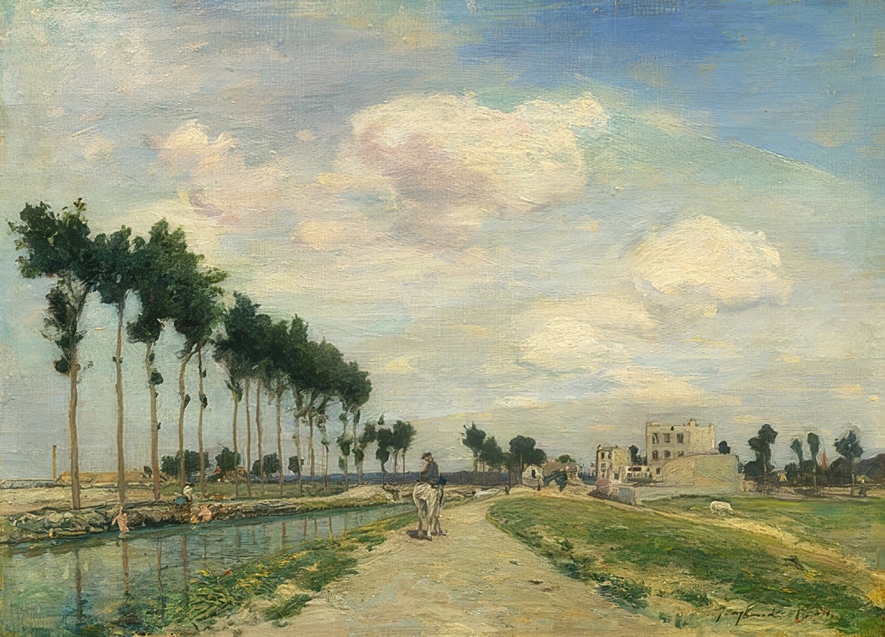 Towpath. 1864 av Johan Barthold Jongkind