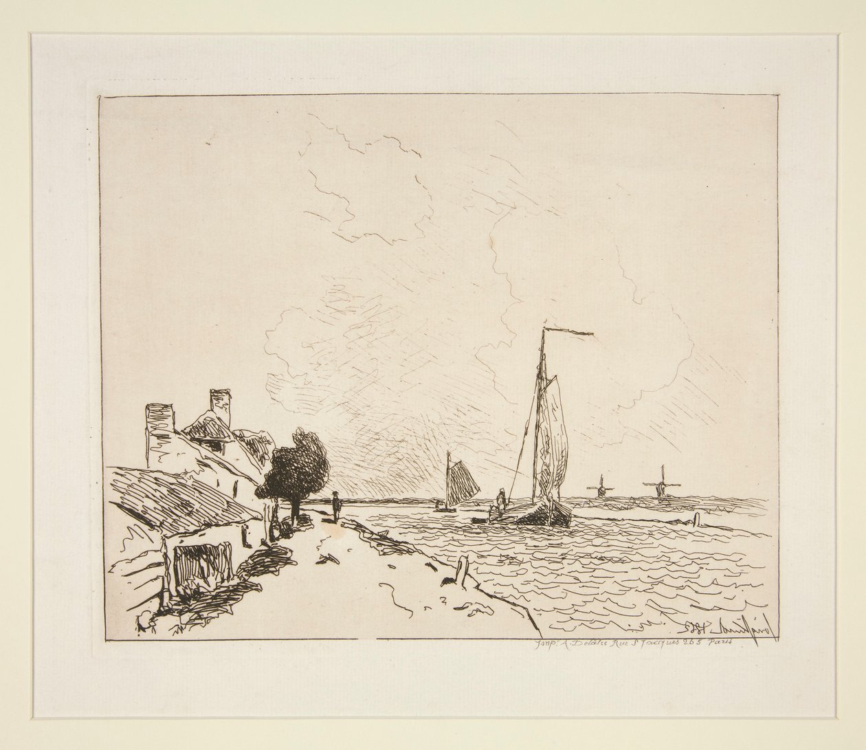 De to båtene? seiling (The Two Sailboats) av Johan Barthold Jongkind