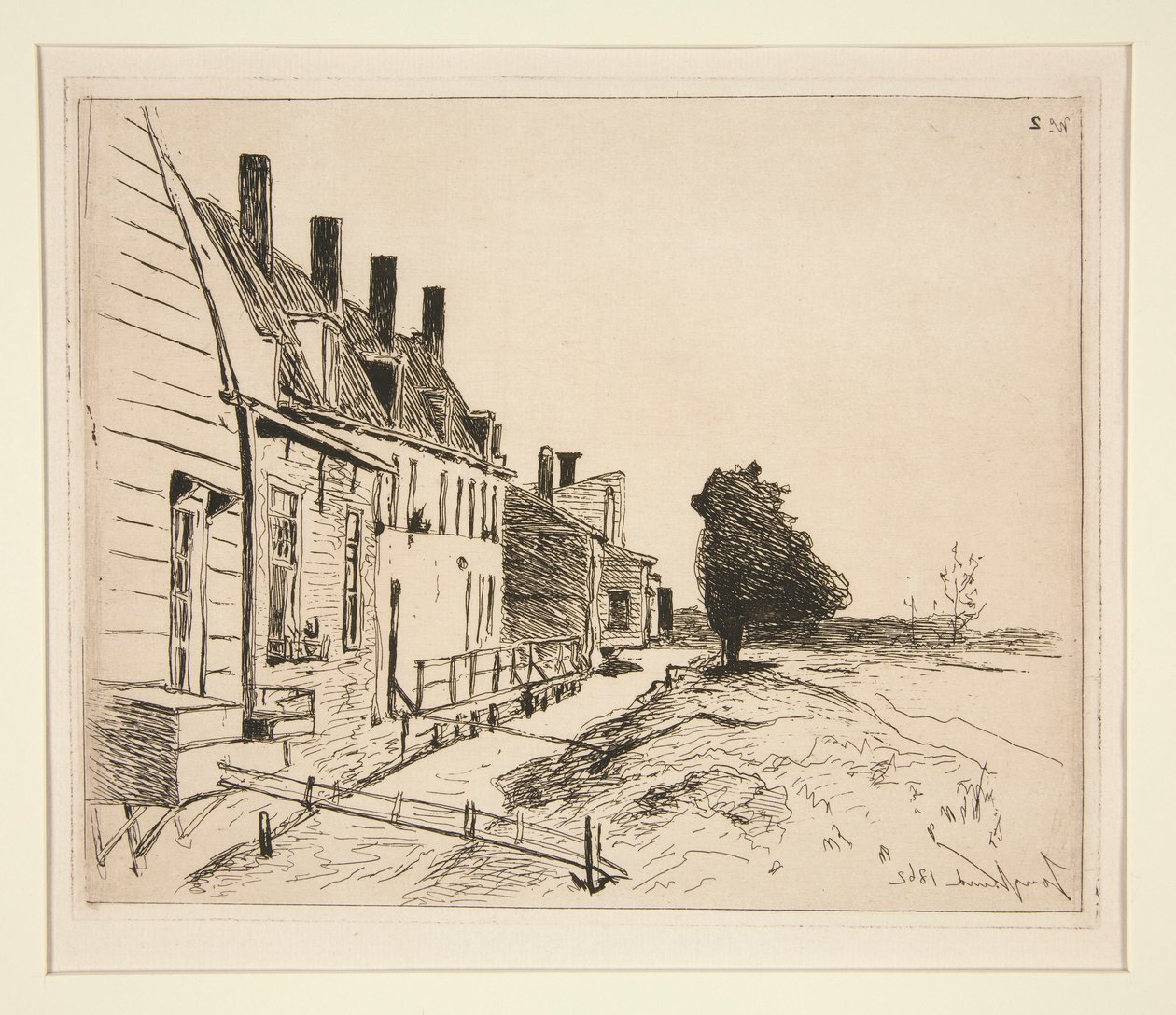 Hus langs kanalen av Johan-Barthold Jongkind