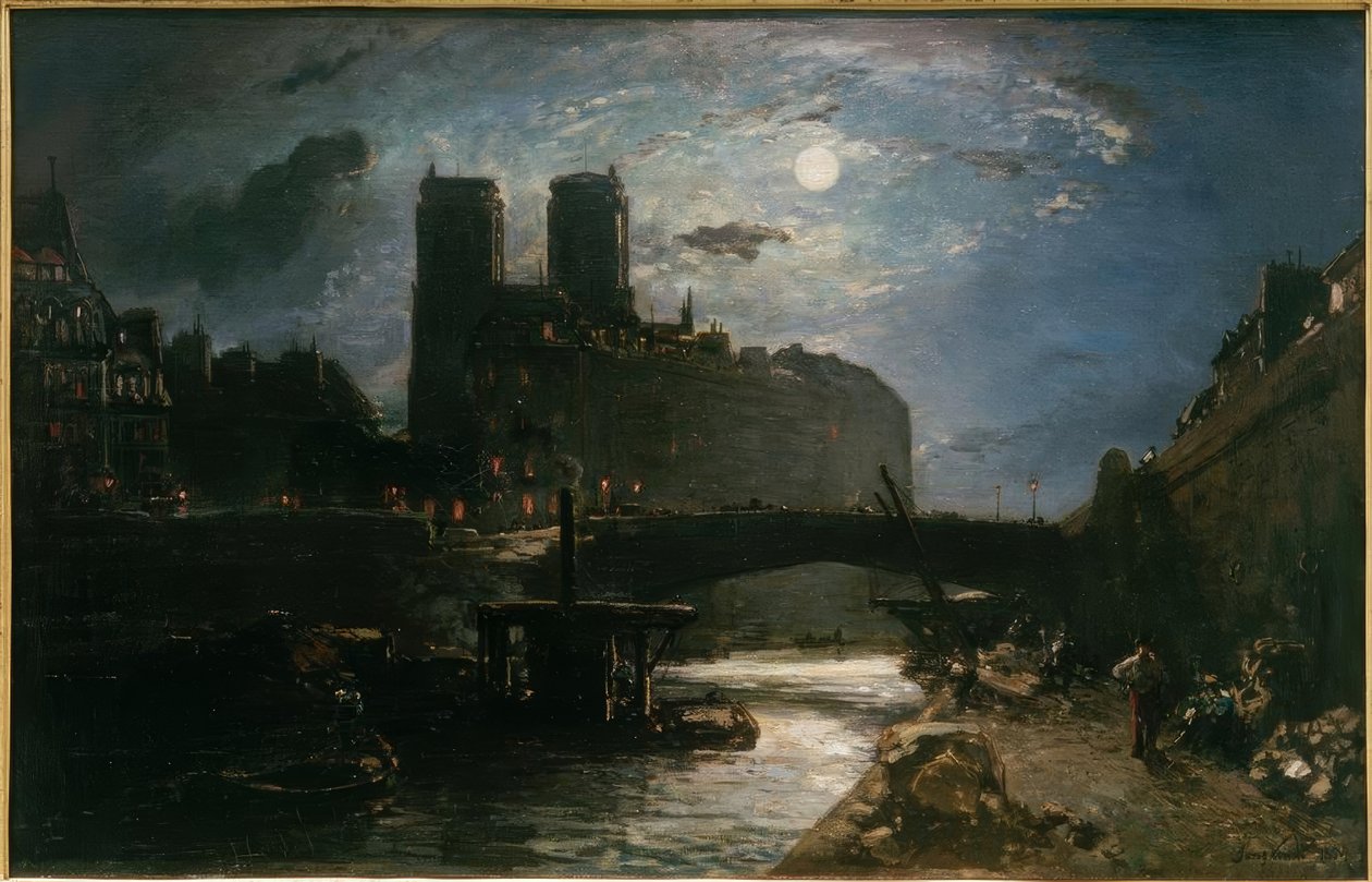 Vår Frue av Paris i måneskinnet av Johan Barthold Jongkind