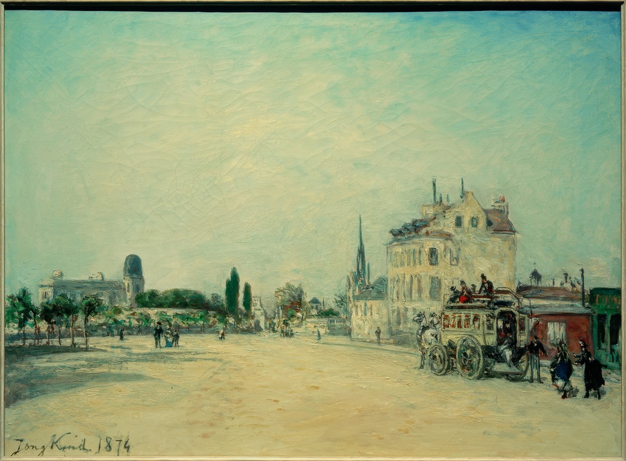 Stagecoach på Faubourg St. Jacques av Johan Barthold Jongkind