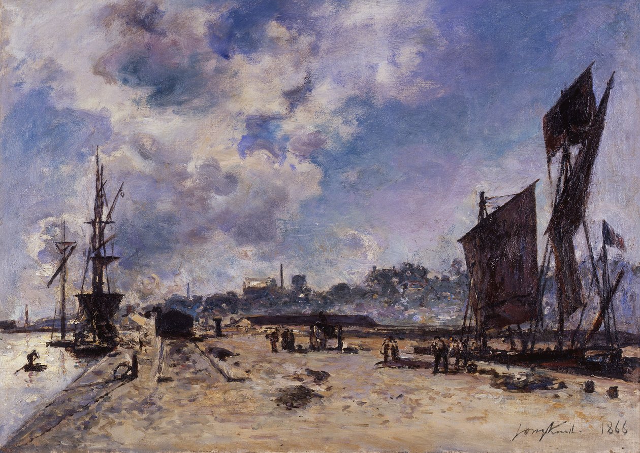 Kai ved Honfleur av Johan Barthold Jongkind