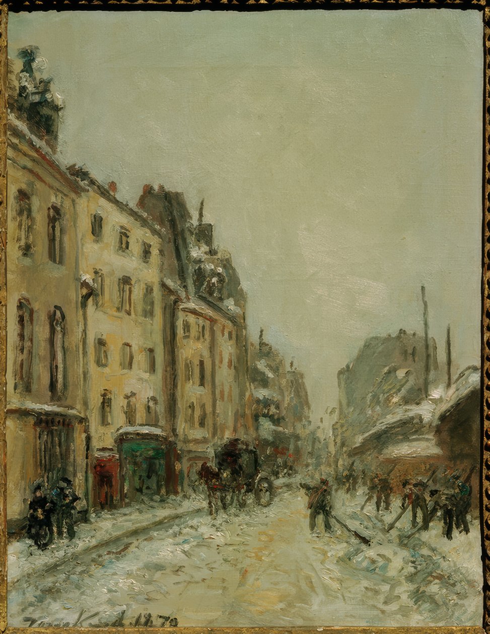 Rue du Faubourg Saint-Jacques, Schneeschaufler av Johan Barthold Jongkind