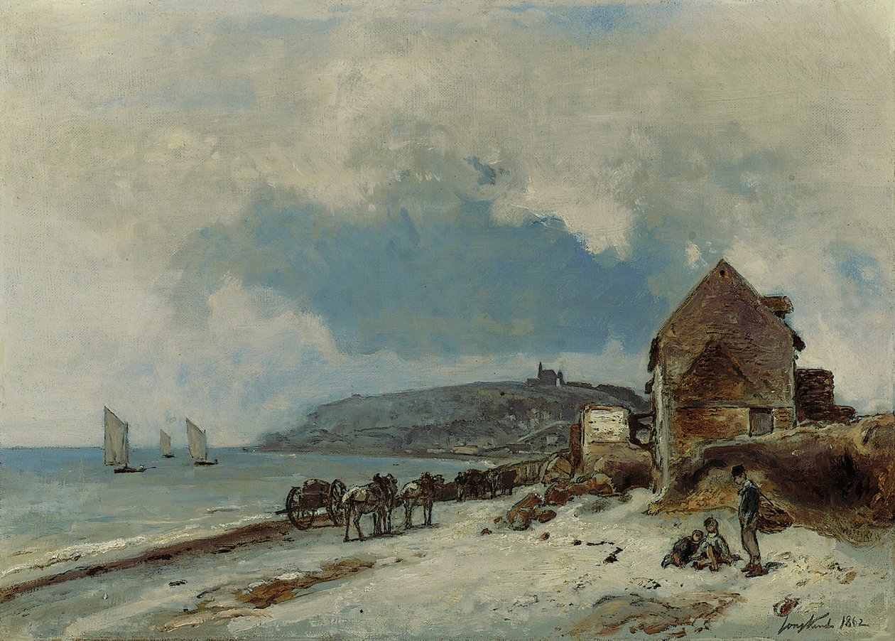 Stranden ved Sainte-Adresse, 1862 av Johan Barthold Jongkind