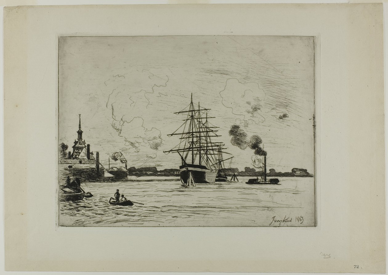 Den gamle havnen i Rotterdam av Johan Barthold Jongkind