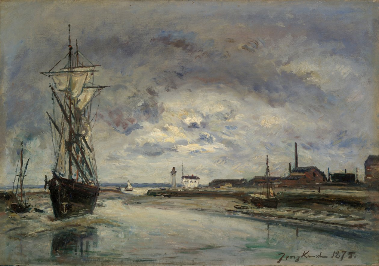 Havnen i Honfleur av Johan Barthold Jongkind