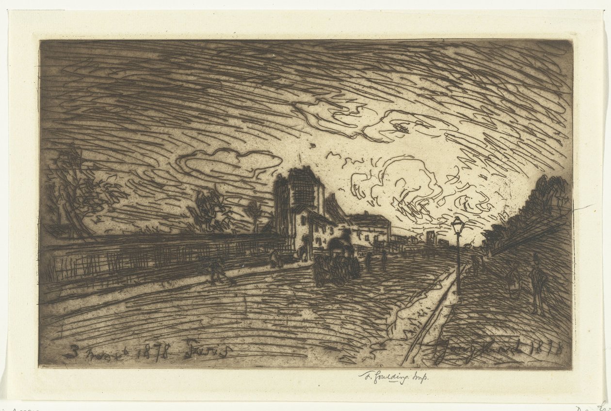Utgang fra Cochin Hospital (Faubourg Saint-Jacques, Paris) av Johan Barthold Jongkind