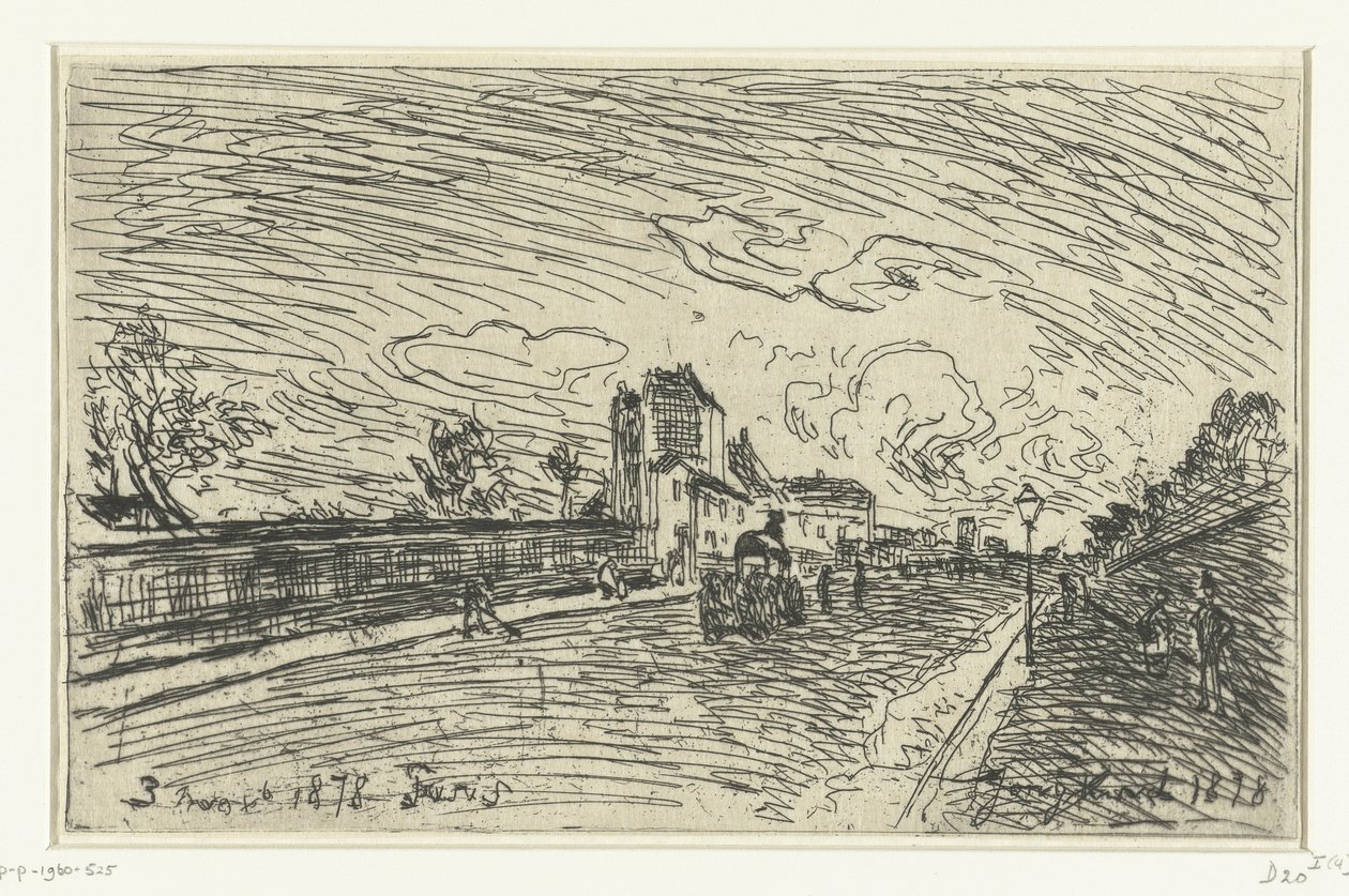Utgang fra Cochin Hospital (Faubourg Saint-Jacques, Paris) av Johan Barthold Jongkind