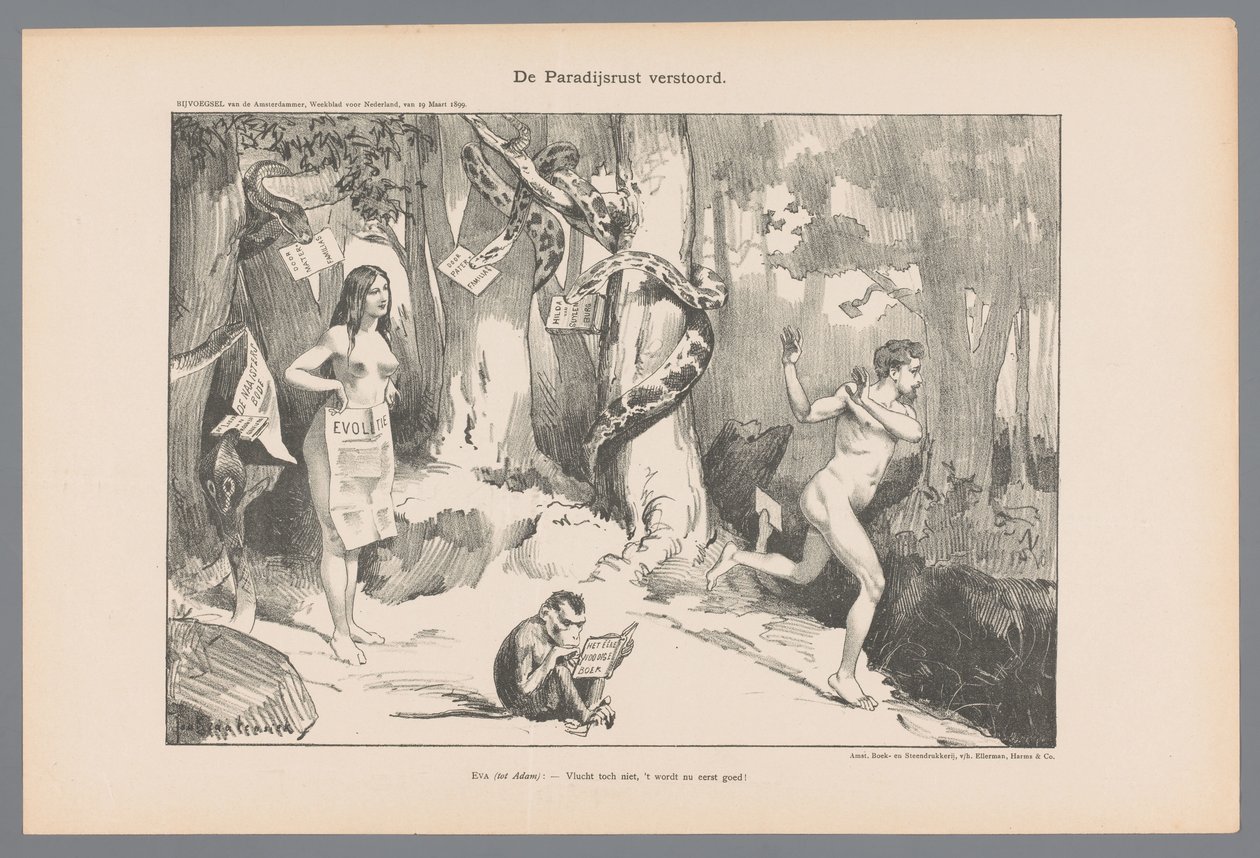 The Peace of Paradise forstyrret (tittel på objekt) av Johan Braakensiek
