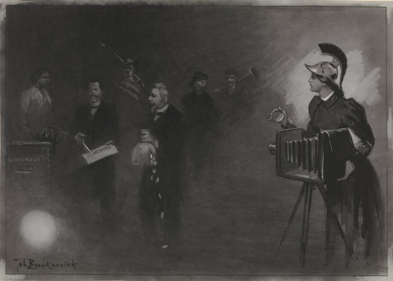Design for illustrasjon i De Amsterdammer: The Speech from the Throne, 24. sept. 1905 av Johan Braakensiek