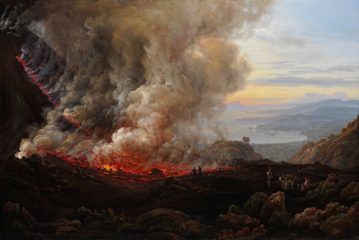 Et utbrudd av Vesuv, 1824. av Johan Christian Dahl