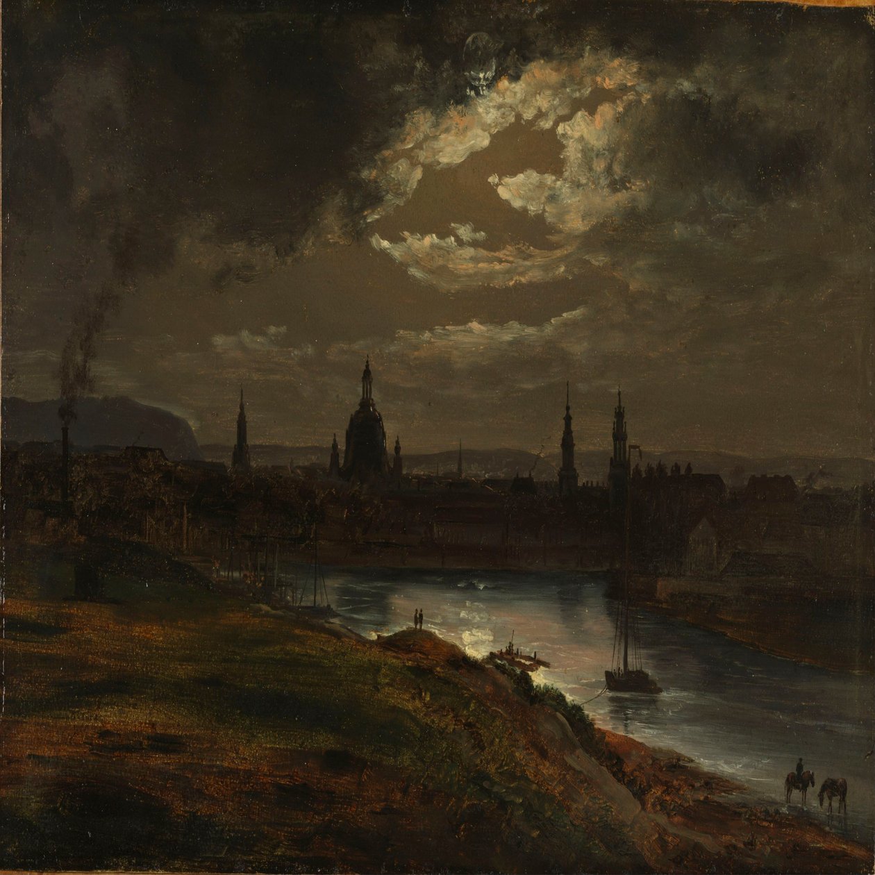 Dresden i måneskinn av Johan Christian Dahl