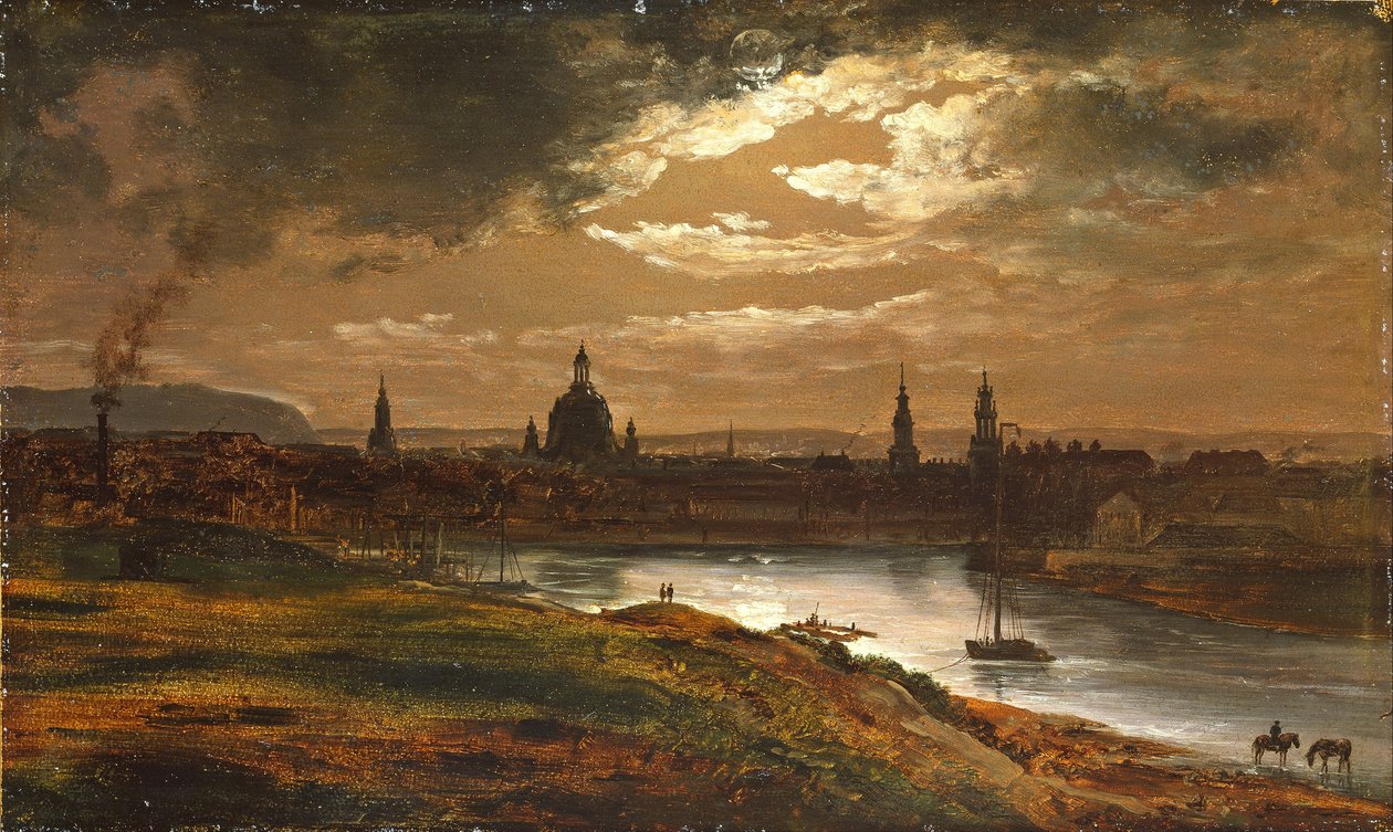 Dresden av Moonlight av Johan Christian Dahl