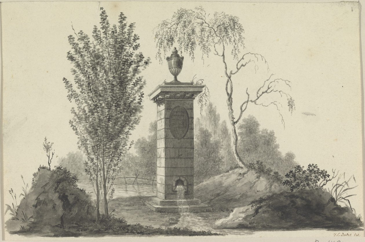 Fontene med urne av Johan Christian Dahl