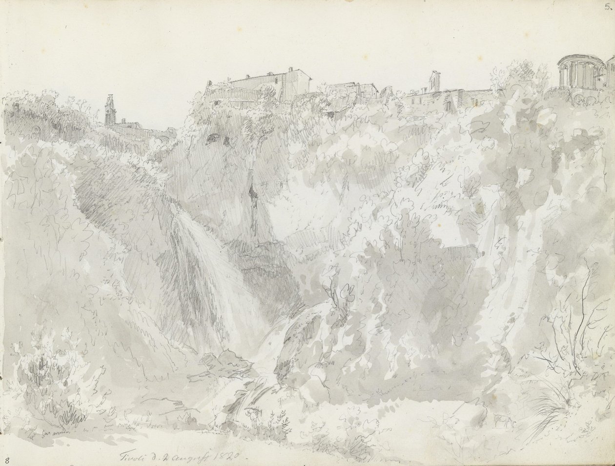 Fossefall, Tivoli av Johan Christian Dahl