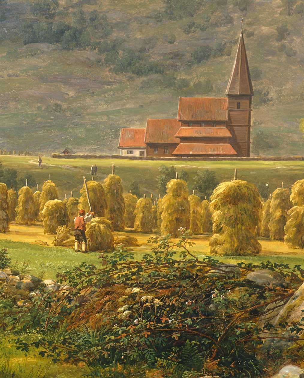 Gathering Hay av Johan Christian Clausen Dahl (1788-1857), Norge 1800-tallet av Johan Christian Dahl