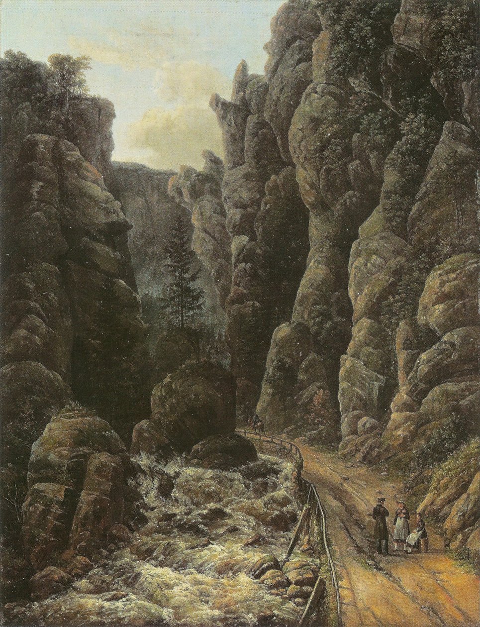 Kløft i Saksisk Sveits av Johan Christian Dahl