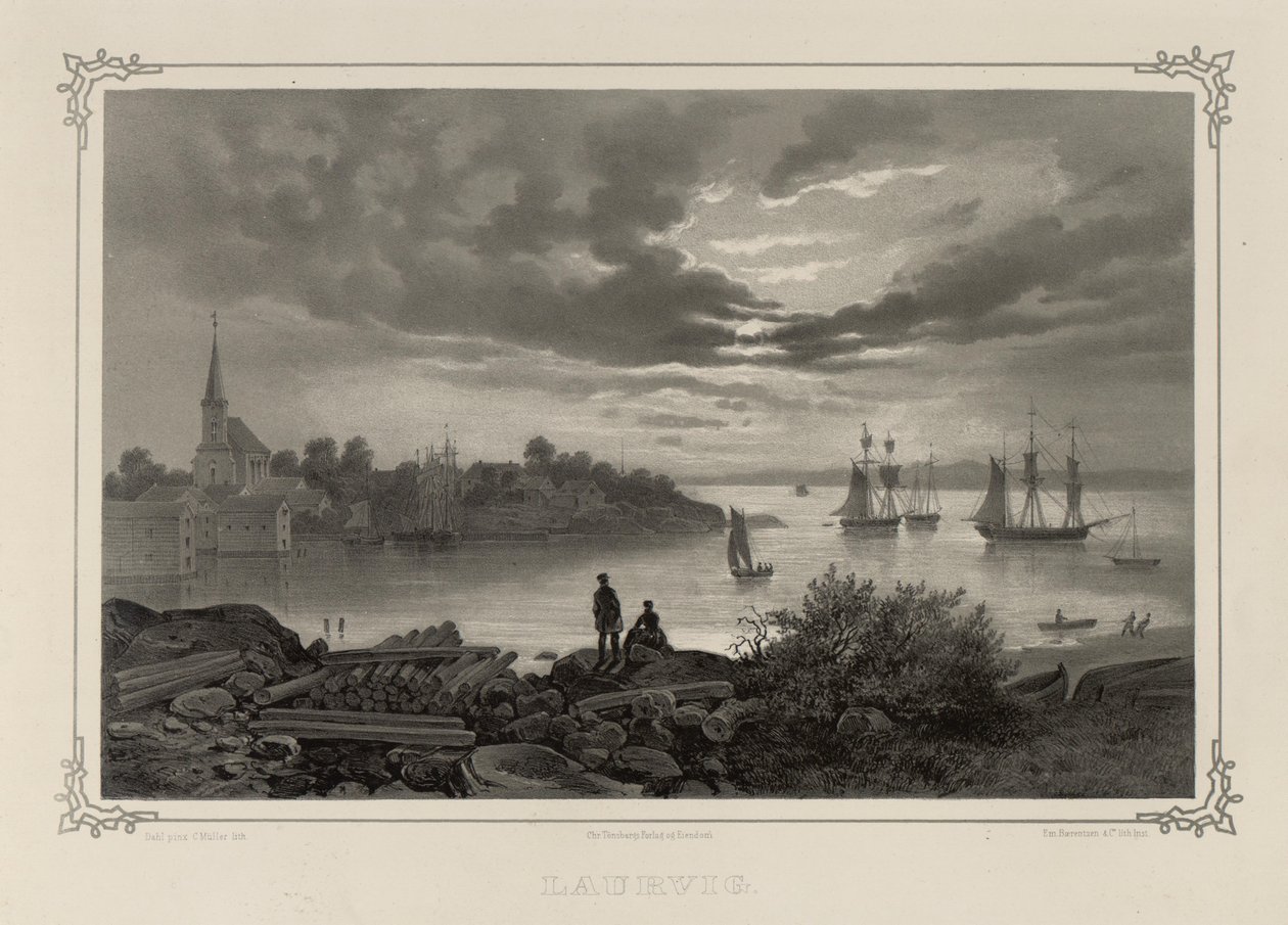 Illustrasjon hentet fra boken Norge fremstillet i Tegninger av Asbjørnsen, P.Chr. og utgitt av Chr. Tønsberg (no, 1848) av Johan Christian Dahl