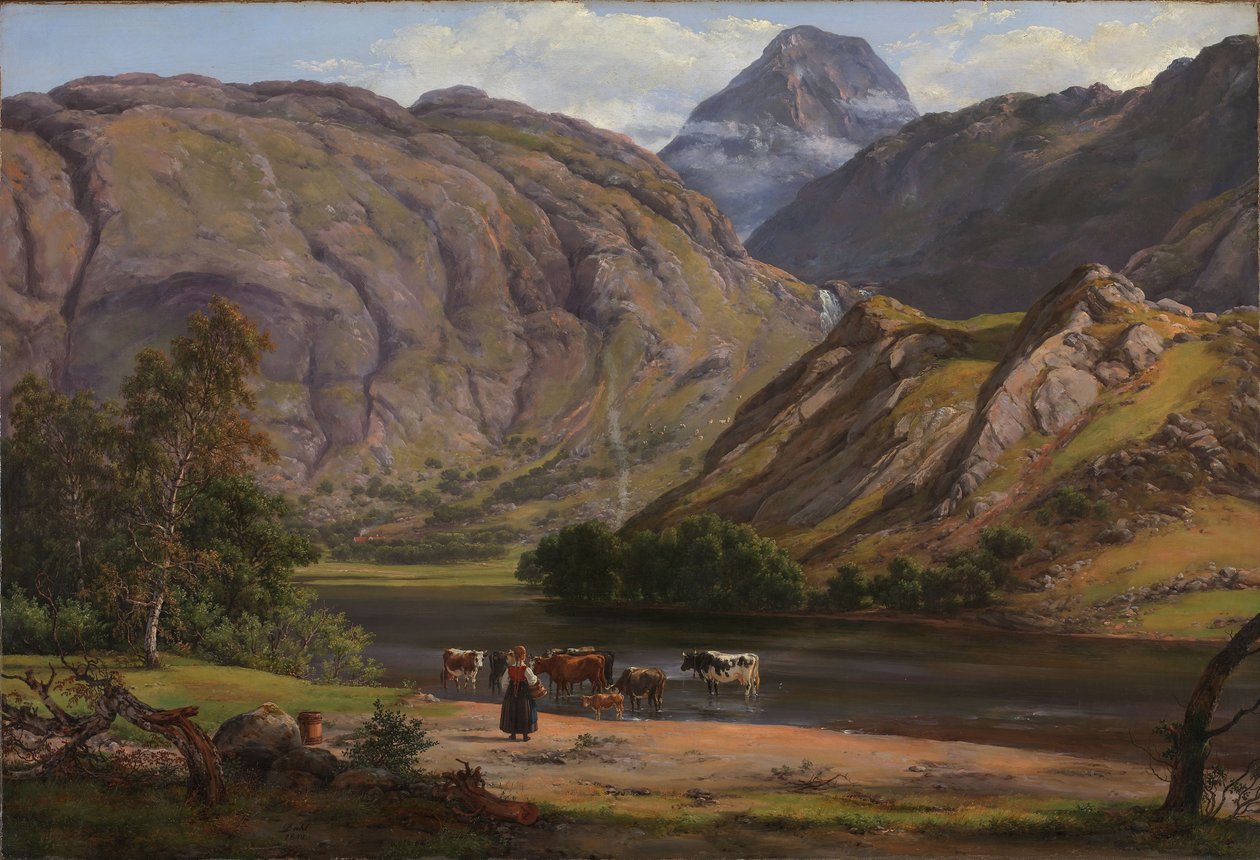 Isdalen ved Svartediket nær Bergen av Johan Christian Dahl