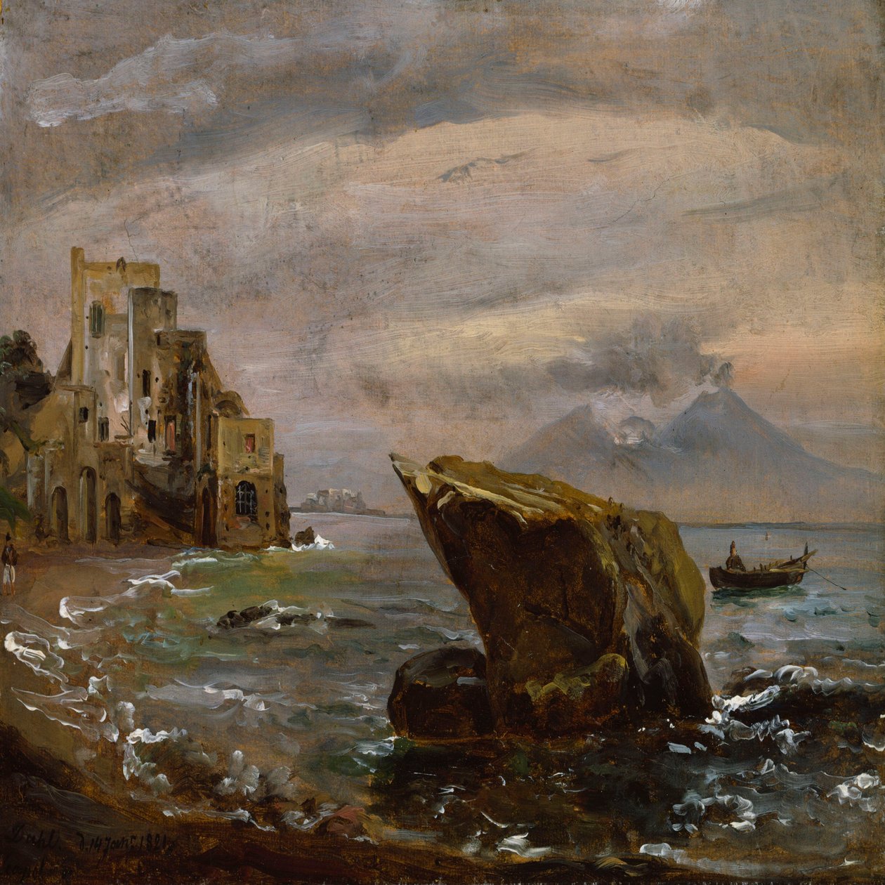Kystparti nær Posillipo av Johan Christian Dahl