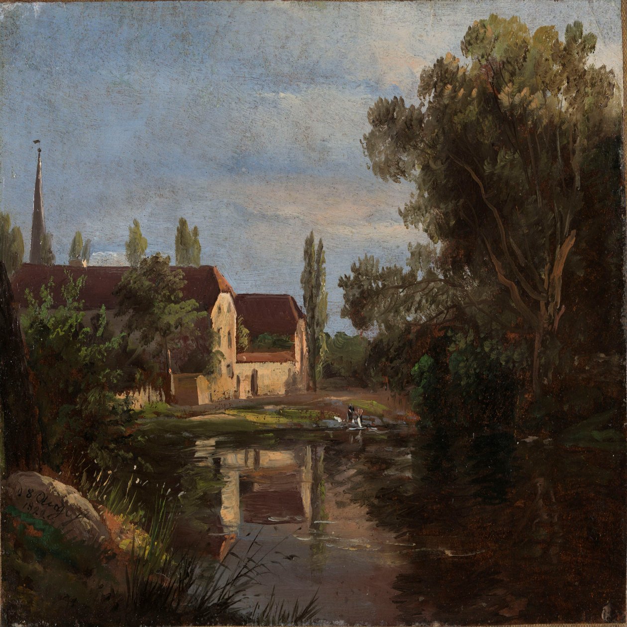 Landsbyen Plauen ved elven Weisseritz av Johan Christian Dahl