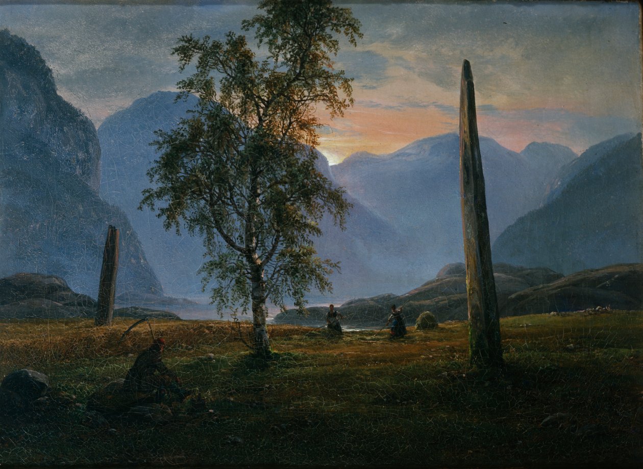 Landskap med minnesteiner av Johan Christian Dahl