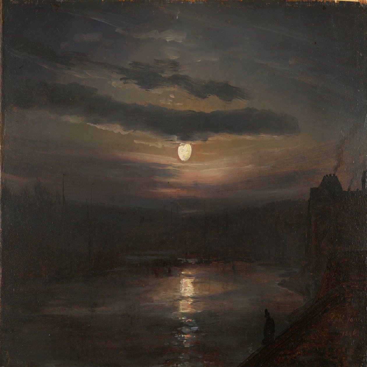 Måneskinn over Elben av Johan Christian Dahl