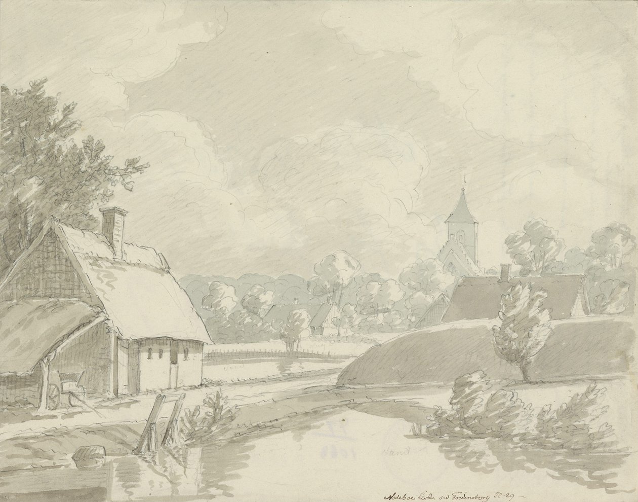 Nødebo kirke ved Fredensborg av Johan Christian Dahl