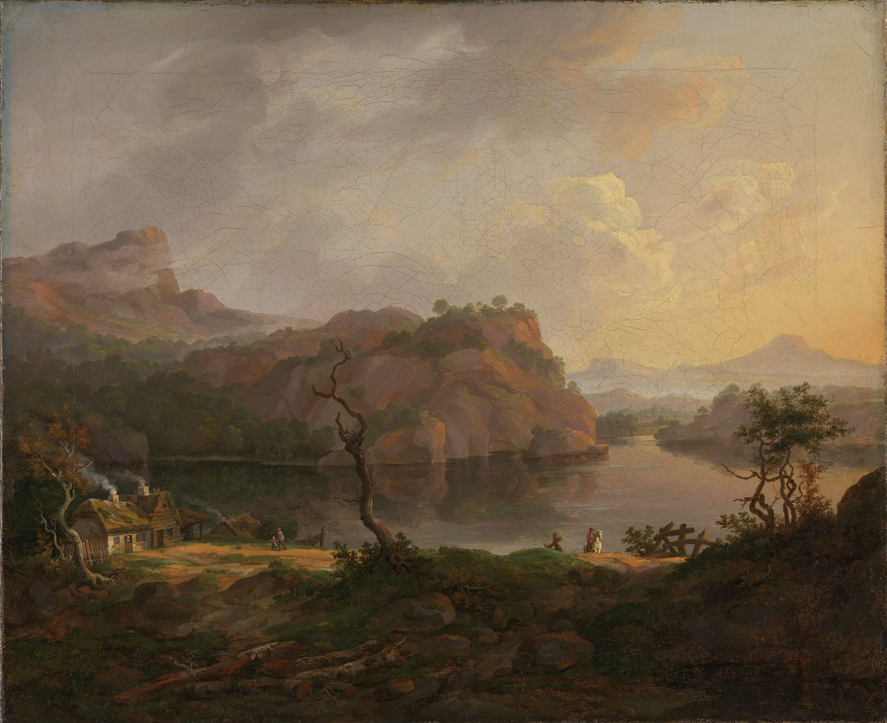 Nordisk landskap med et dødt tre av Johan Christian Dahl